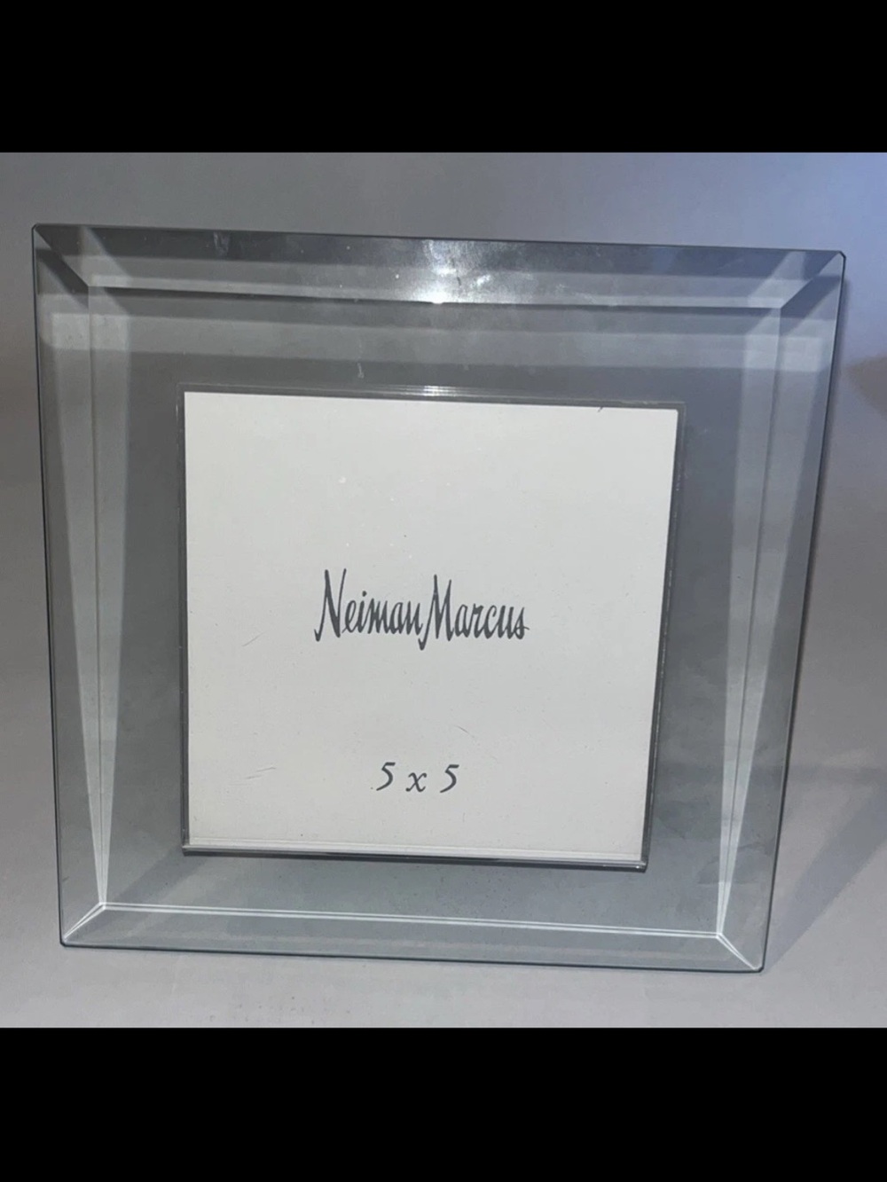 Neiman Marcus Clear Glass Picture Frame